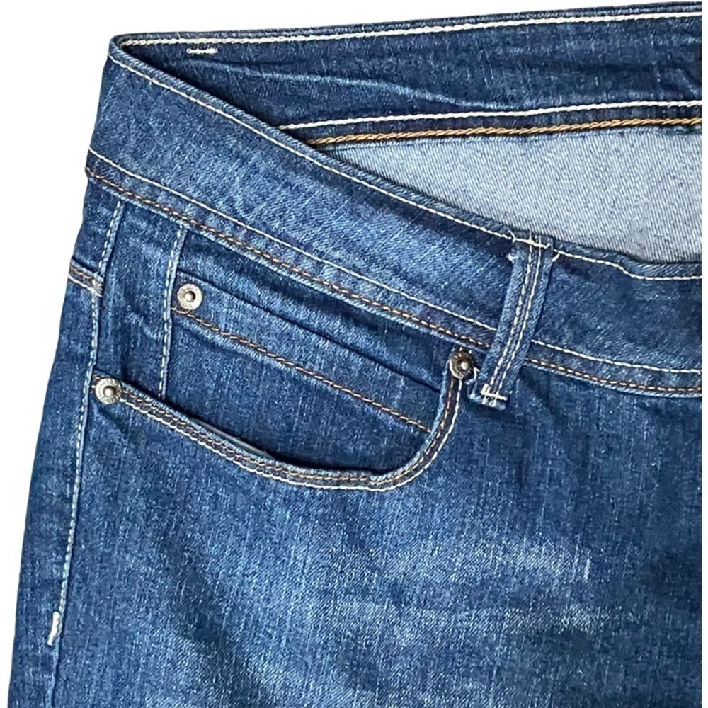 JONATHAN MARTIN Cuffed Capri Denim Jeans SIZE 12 Blue Stretch - Picture 7 of 10